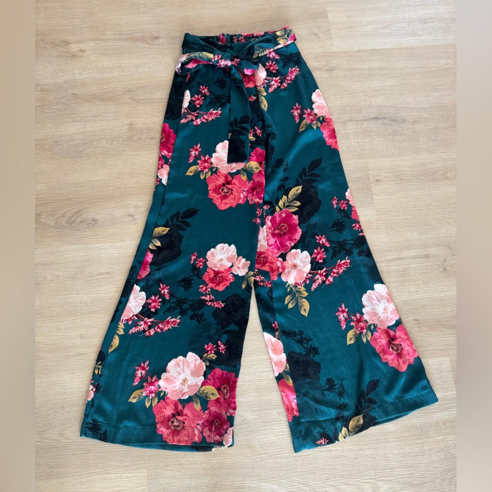 Misa Los Angeles Satin Floral Women's Pants